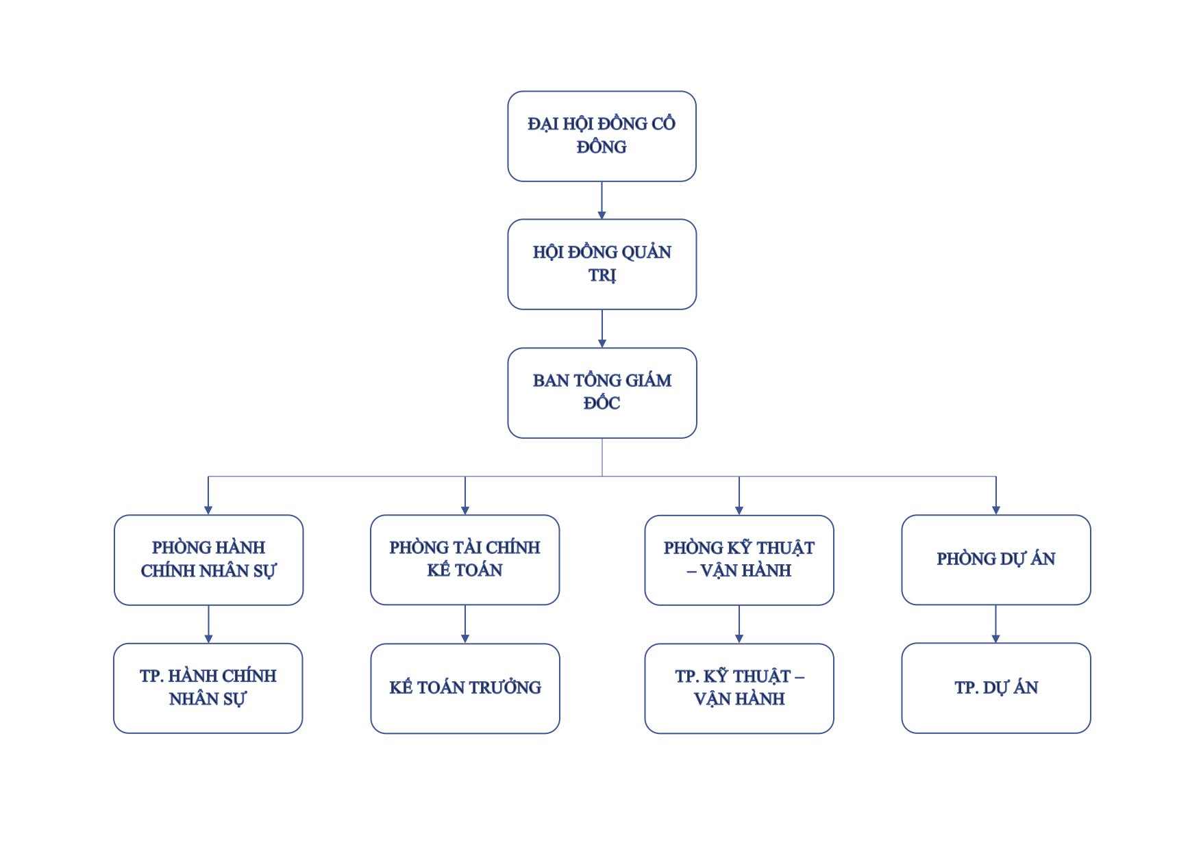 sơ đồ bộ máy công ty